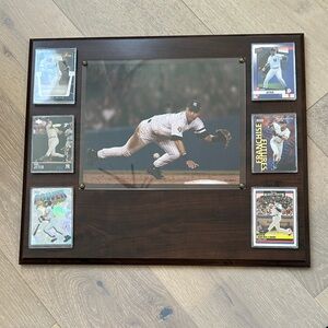 Yankees Derek Jeter Brown Sports Memorabilia Frame